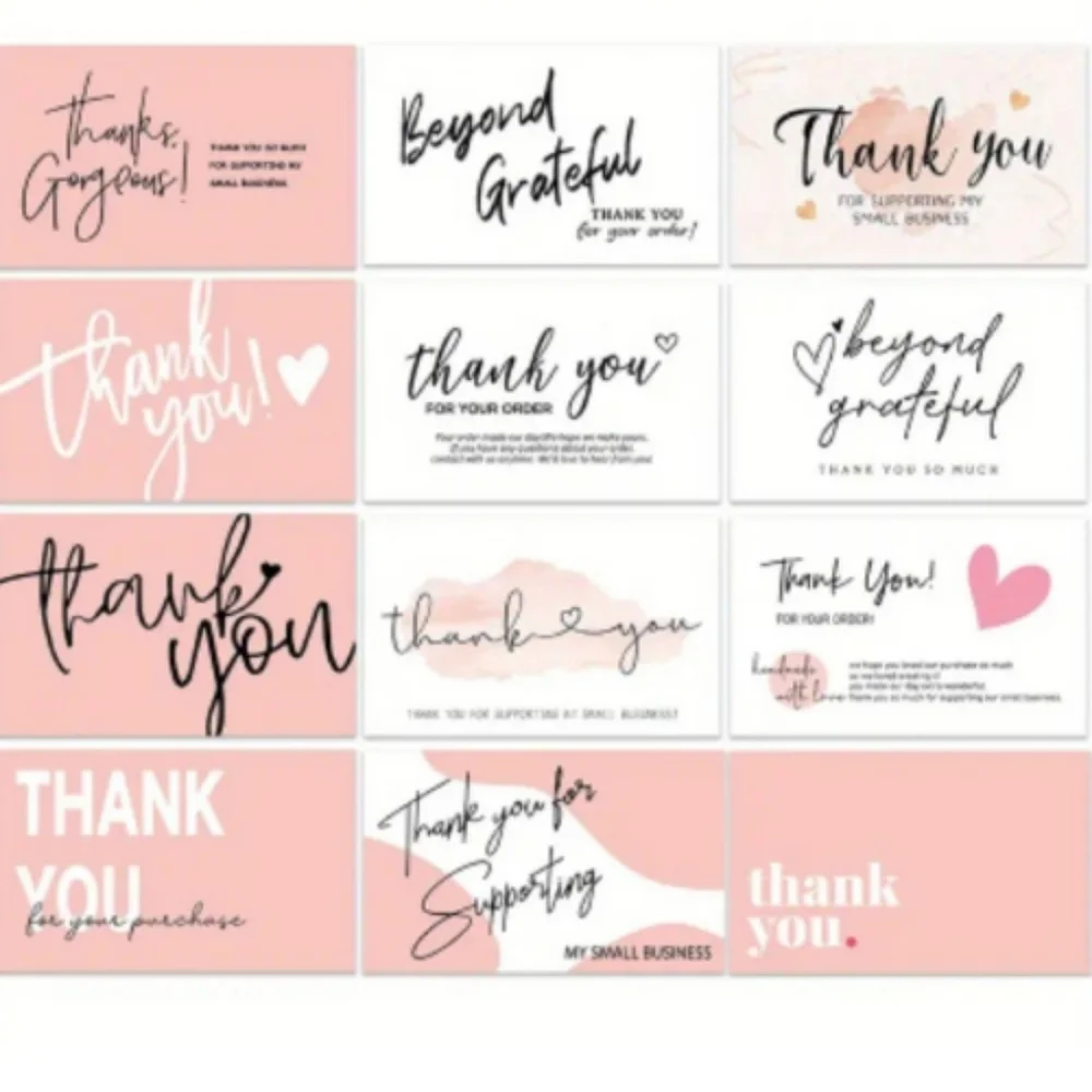 100 Thank Thank You Business Cards